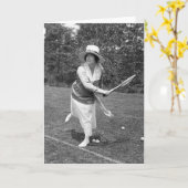 Carte Mode de tennis du début des années 1900 (Fleur jaune)