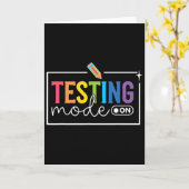 Carte Mode de test drôle activé Jour de test Motivation  (Fleur jaune)