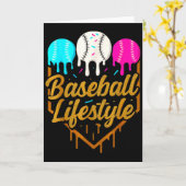 Carte Mode de vie baseball, glace Baseball Drip  (Fleur jaune)