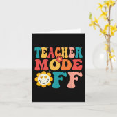 Carte Mode Enseignant Dernier Jour De L'école Vacances D (Fleur jaune)