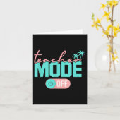 Carte Mode Enseignant Désactivé Dernier Jour D'école Été (Fleur jaune)