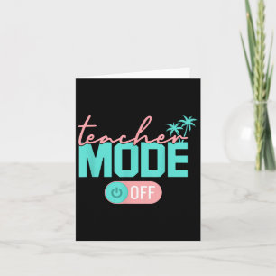 Carte Mode Enseignant Désactivé Dernier Jour D'école Été