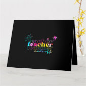 Carte Mode enseignant Happy Dernier jour de l'école Été  (Fleur jaune)