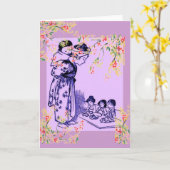 Carte Mode japonais vintage (Fleur jaune)