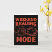 Carte Mode lecture de week-end design drôle pour les amo (Fleur jaune)