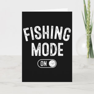 Carte Mode Pêche Activé Cadeau Drôle Pêcheur Papa Un