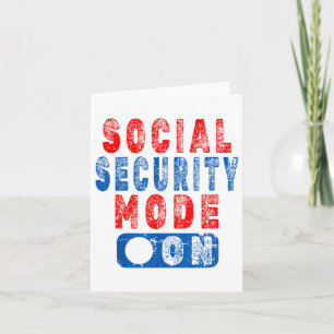 Carte Mode Sécurité Sociale Activé - Humour pour Seniors