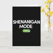 Carte Mode Shenanigan activé Saint-Patrick Cadeau drôle (Fleur jaune)