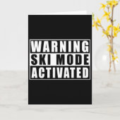 Carte Mode Ski Avertissement Activé (Fleur jaune)