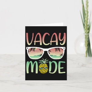 Carte Mode Vacances Ananas Drôle Avec Lunettes De Soleil