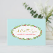 Carte Mode vacances Beauté Noël Certificat cadeau de Noë (Debout devant)