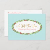 Carte Mode vacances Beauté Noël Certificat cadeau de Noë (Devant / Derrière)