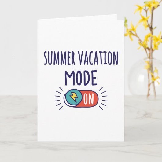 Carte Mode vacances d'été Activé (Fleur jaune)