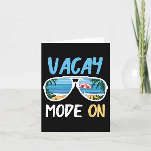 Carte Mode Vacances Drôle Mignon Activé Vacances D'été E (Devant)