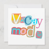 Carte Mode Vacay Rétro Style Plage (Devant)