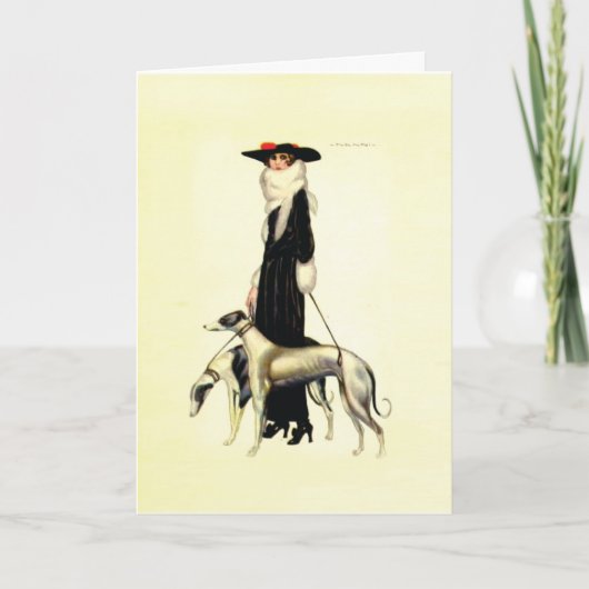 Carte Mode vintage d'art déco (Devant)