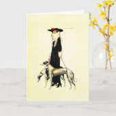 Carte Mode vintage d'art déco (Fleur jaune)