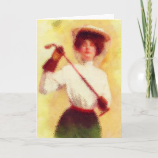 Carte Mode vintage du golf des femmes (Devant)