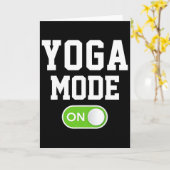 Carte Mode Yoga Activé Drôle Yogini Yogi  (Fleur jaune)