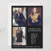 Carte modèle Actor 3 photo Comp noir (Devant)