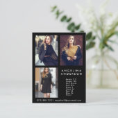 Carte modèle Actor 3 photo Comp noir - Carte posta (Debout devant)