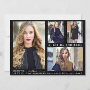 Carte modèle Actor 4 photo Comp - Vitre