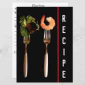 Carte Modèle de recettes de nourriture moderne sur (Devant / Derrière)