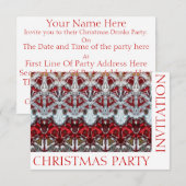 Carte Modèle d'invitation personnalisée pour Noël (Devant / Derrière)
