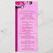Carte Modèle du programme de mariage floral Fuchsi (Dos)