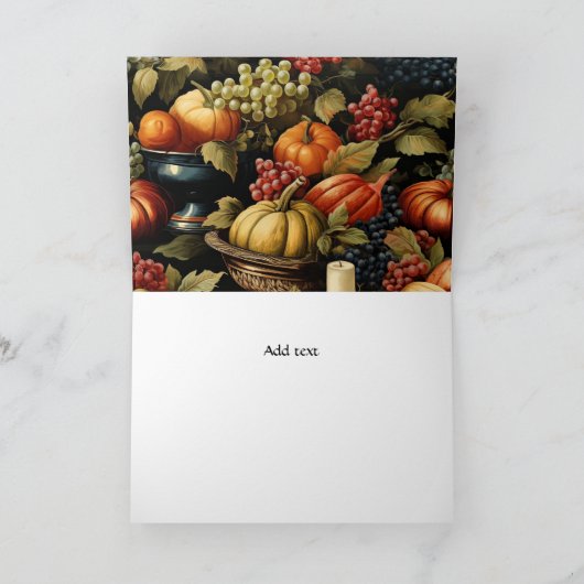 Carte MODÈLE, moisson d'automne, couleurs de l'automne, (Intérieur)