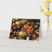 Carte MODÈLE, moisson d'automne, couleurs de l'automne, (Fleur jaune)