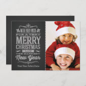 Carte Modèle photo de tableau de bord de Noël mign (Devant / Derrière)