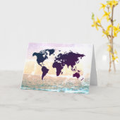 Carte Modèle World Map | Ajouter vos images (Fleur jaune)