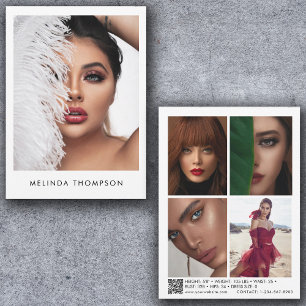 Carte Modeling Comp Card 5 Photo QR Code