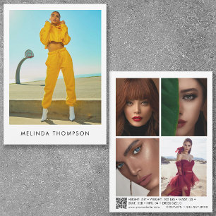 Carte Modélisation Actor Comp Card 5 Photo QR Code