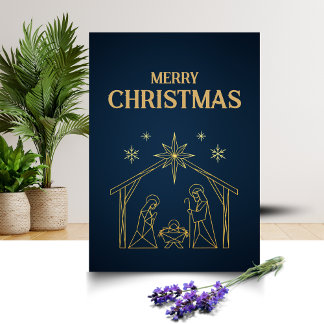 Carte Moder and Minimal Christmas Card Design