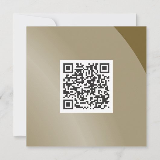 Carte Modérée Brown Monochrome Moderne Ombré Qr Code (Dos)