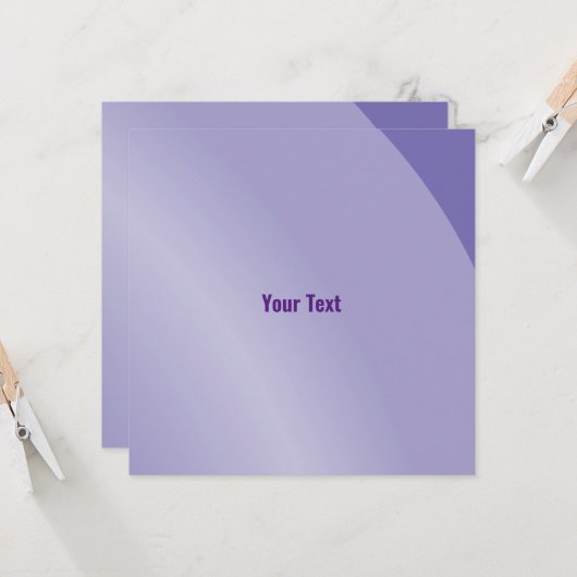 Carte Modérée Lilac Moderne Ombré Qr Code (Devant/Arrière en situation)