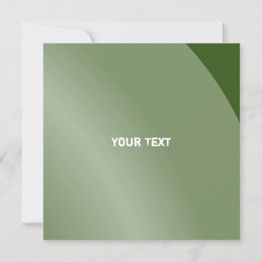 Carte Modérée Vert Monochrome Moderne Ombré Qr Code (Devant)