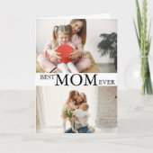 Carte Modern 2 Photo Collage Best Mom Ever Mothers Day (Devant)