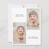 Carte Modern 3 Photo Baby Shower Thank You (Devant)