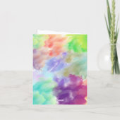 Carte Modern Abstract Watercolor Clouds Colorful Pastel  (Dos)