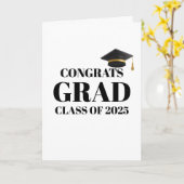 Carte Modern Athletic Gold & Black Graduation Card (Fleur jaune)