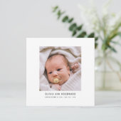 Carte Modern Baby Photo Collage Birth Announcement (Debout devant)