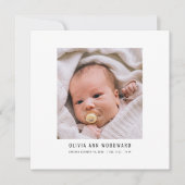 Carte Modern Baby Photo Collage Birth Announcement (Devant)