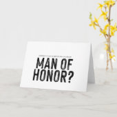 Carte Modern Be My Man of Honor Mariage (Fleur jaune)