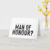 Carte Modern Be My Man of Honor Mariage (Fleur jaune)