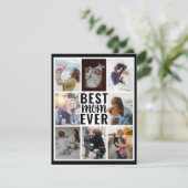 Carte Modern Best Mom Ever Black & White Photo Collage (Debout devant)
