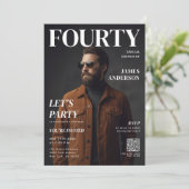 Carte Modern Birthday Custom Magazine Cover Portrait (Debout devant)