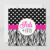 Carte Modern Bold Fifty & Fabulous 50th Birthday Party  (Devant)